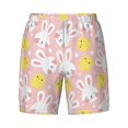 thumbnail image 4 of Lsque Mens Swim Trunks Rabbit And Chick Pattern - Bathing Suit Compression Liner - Beach Swim Shorts Swimwear - (S-3XL) - Stretch Quick Dry -Small, 4 of 9