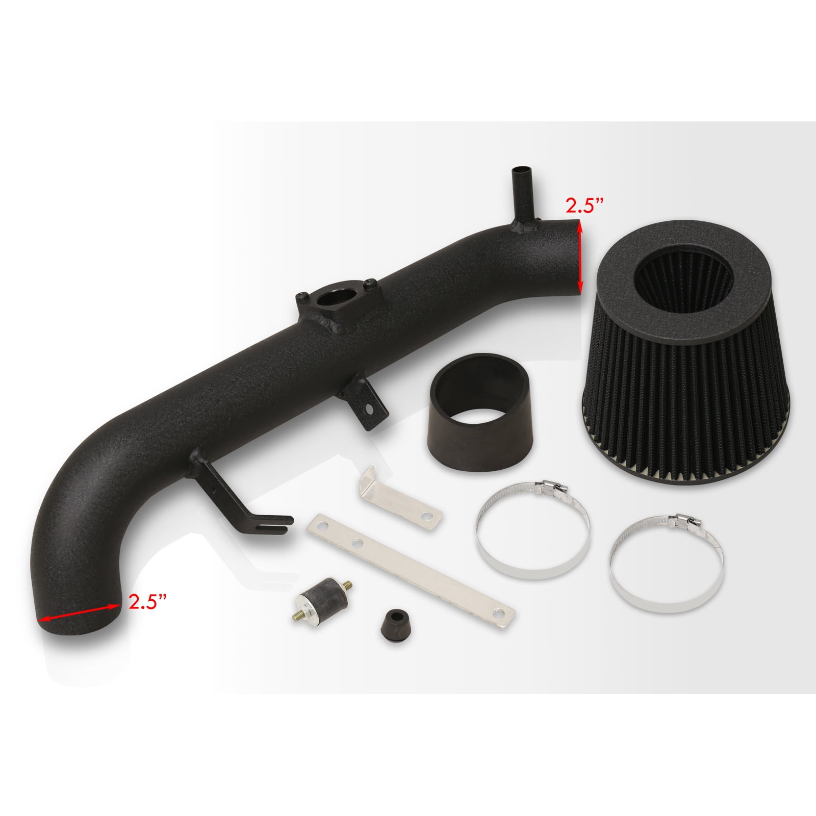 AJP Distributors Cold Air Short Ram Intake CAI SRI Induction System Black Aluminum Piping + Filter Compatible/Replacement For Toyota Yaris 1.5L Engine 2006 2007 2008 2009 2010 2011 06 07 08 09 10 11