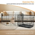 thumbnail image 6 of Zephypaws 30" H Foldable Dog Playpen Fence, Puppy Play Pen for Indoor&Outdoor Use, 8 Panels Wire Pet Pens, 6 of 7