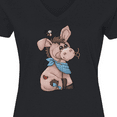 thumbnail image 4 of Inktastic Western Dilly Donkey Women's V-Neck T-Shirt, 4 of 5