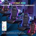 thumbnail image 6 of GTRACING RGB Ergonomic Gaming Chair with Massage, LED Lights, Footrest, Lumbar Support, Black, 6 of 13