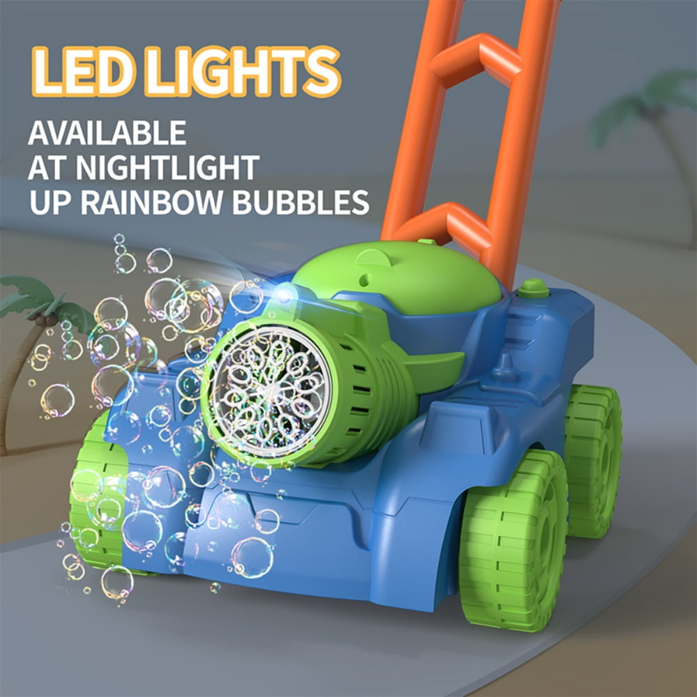Bubble Lawn Mower Toddler Toys,Bubble Machine Outdoor Games,Bubble Blowing Push Toy for Age 3+ Birthday-Green