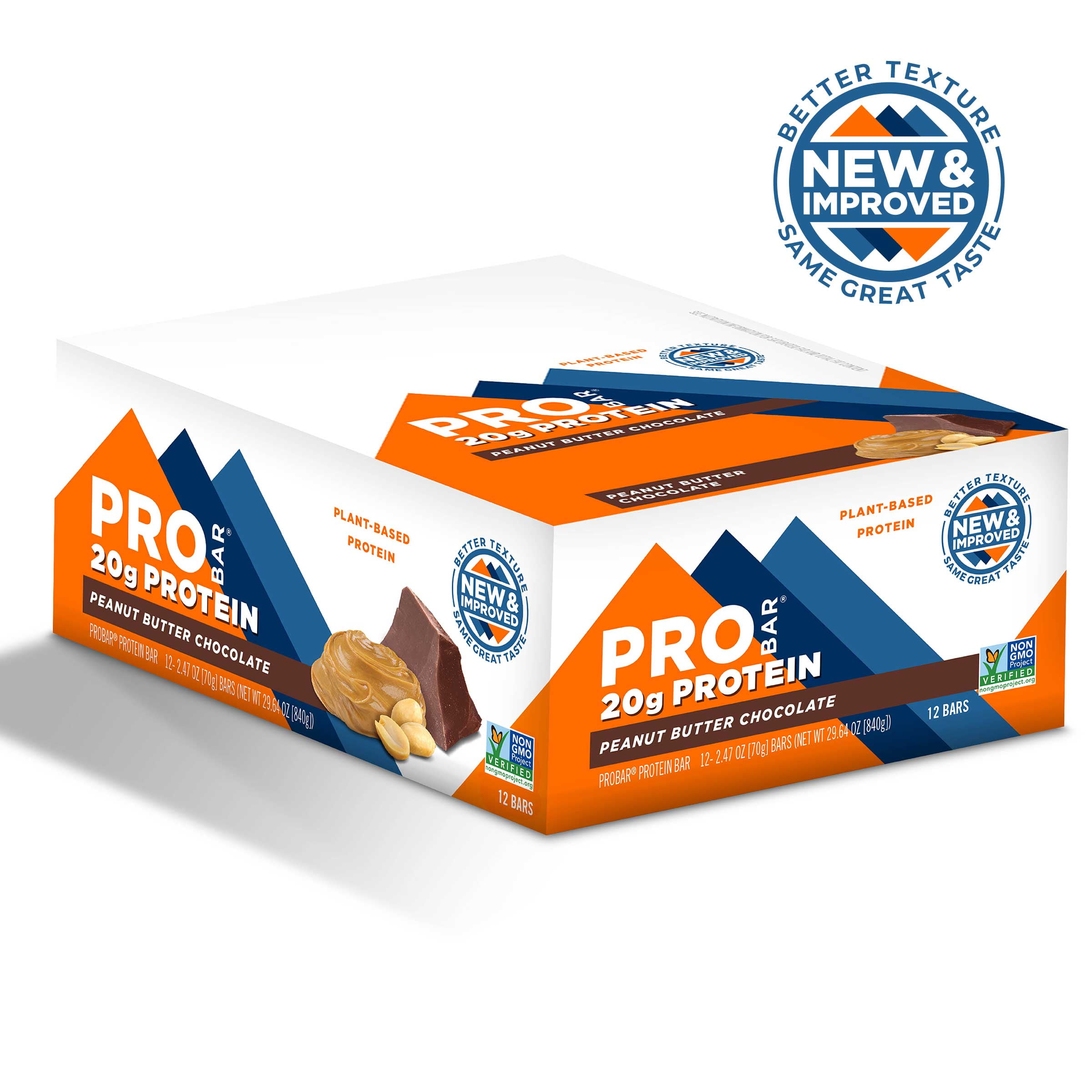 Pro Bar Base Peanut Butter Chocolate Protein Bars, 2.46 oz, 12 pack