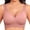 Pink, variant on Weikingp Women's V Neck Seamless Wireless Bra Wide Strap Soft Support Stretchy Casual Everyday Comfort Bralette Red 4XL
