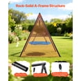 thumbnail image 3 of VEVOR Swing Set for Backyard, 40 in Saucer Swing Seat with Heavy Duty A-Frame Metal Stand, 440 lbs Load Capacity, Reinforced with Spiral Ground Anchors, Swingset Outdoor for Kids, Black and Blue, 3 of 9