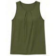 thumbnail image 5 of ClodeEU Women's Round Neck Sleeveless Halter Tank Top,Solid Color Casual Loose Cami Army Green,Women's Plus L, 5 of 5