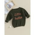 thumbnail image 2 of SUNSIOM Bambin Bébé Garçons Pull Lettre Broderie Col Rond Pulls à Manches Longues Vêtements d'Automne, 2 of 8