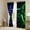 Green And Blue, variant on Gaming 30%-50% Blackout Curtains,Gamer Curtains & Drapes Cool Video Game Black Window Curtains,3D Gaming Geometric Polyester Curtains(Blue Green Black,38"Wx45"L)