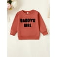 thumbnail image 2 of SUNSIOM Toddler Girl Sweatshirts Long Sleeve Round Neck Letter Embroidery Pullovers Spring Tops, 2 of 6