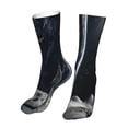thumbnail image 6 of Xecao Astronaut Standing In The Moon Print Fashion No Heel Casual Crew Socks Cushioned Breathable for Men Women - Moisture wicking,Not easy to fade Suitable for daily, 6 of 7