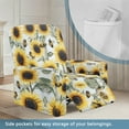 thumbnail image 3 of Xoenoiee Sunflower Bee Pattern Recliner Slipcovers for Living Room, 4 Pieces Stretch Jacquard Recliner Chair Cover Soft Fitted Recliner Protector with Elastic Bottom for Kids, Pets, 3 of 7