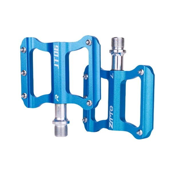 ZTTO 1 par de aleaciones de aleación Pedal plano Pedal de acero Axis 32 Puntos de bicicleta Pedales Ciclismo Reemplazo Ciclo Accesorios Accesorios Suministros Azul Monstrate OD002852-03B