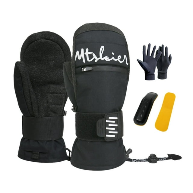 koolsoo Gants de Ski EVA Antichoc Gants de Planche à Neige pour Snowmobil Randonnée Ski Noir TG