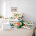 thumbnail image 5 of Homewish Garden Floral Flower Twin Bedding Sets 7-Piece, Kawaii Butterfly Bedding Comforter Set, Oil Printing Artwork Reversible Sheet Sets, Luxury Bedroom Decor, 5 of 7