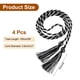 thumbnail image 2 of Uxcell 4 Pcs Cordones de Graduación, Cordones de Honor de Borlas de Graduación, Cordón de Honor de Graduación con Borla, Cordones Trenzados para la Costura de Toga de Licenciatura, Negro+Blanco, 2 of 7