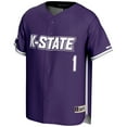 thumbnail image 2 of Men's GameDay Greats #1 Purple Kansas State Wildcats Lightweight Baseball Jersey, 2 of 4