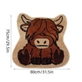 thumbnail image 2 of Carpet Funny Cattle Cute Cattle Floormat Special Cattle Shape Doormat For Home Living Room Bathroom Cute Rug, 2 of 6