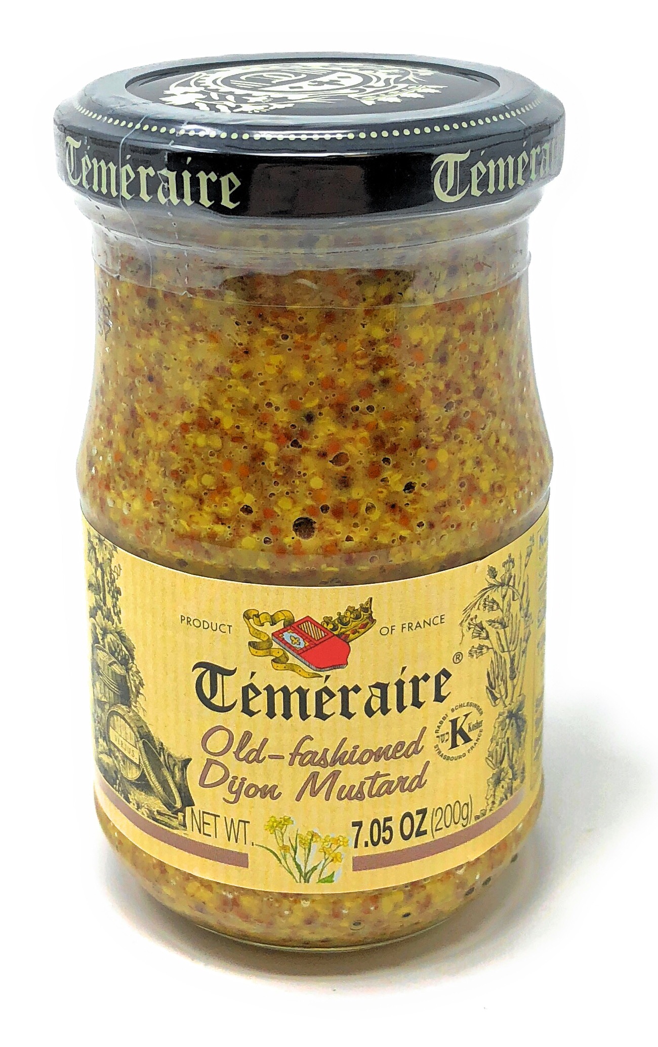 Whole Grain French Dijon Mustard, Kosher 7 Oz