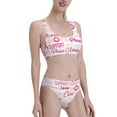 thumbnail image 2 of Kdxio Breast Cancer Pink Ribbons Awareness for Womens High Waisted Bikini Top Sports Style Two Piece Bathing Suits, 2 of 7