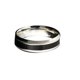 thumbnail image 2 of Banda De Acero Inoxidable Para Hombres Con Anillo De Confort Con Tira Negra Tamaño 10, 2 of 6