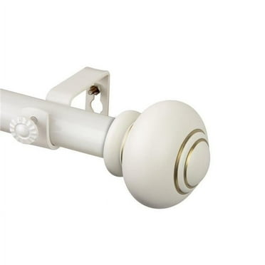 Central Design 100-34-661 1 in. Dani Curtain Rod, White - 66-120 in.