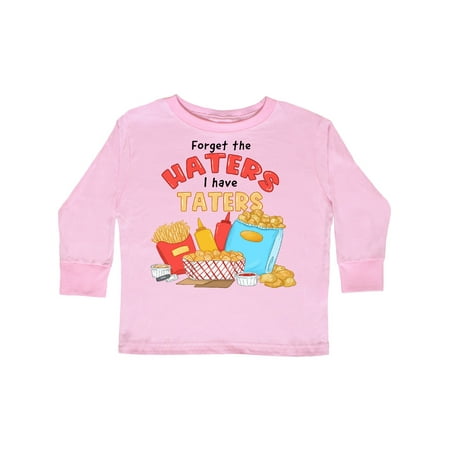 

Inktastic Forget the Haters I Have Taters with Fries and Gift Toddler Boy or Toddler Girl Long Sleeve T-Shirt