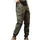 thumbnail image 1 of Pantalones largos de moda para hombre, casuales, de color sólido, con bolsillos y cremallera, cintura elástica, de poliéster., 1 of 3
