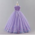 thumbnail image 2 of IBTOM CASTLE Flower Girl Sparkly Sequins Shiny Butterfly Formal Wedding Tulle Dress Junior Pageant First Communion Easter Princess Party Birthday Ball Gown 3T Purple, 2 of 7