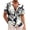 Black / White Leaf, variant on Mens Tropical Shirts Short Sleeve Hawaiian Print Shirts Vacation Beachwear