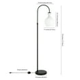 thumbnail image 3 of Henn&Hart 12" Blackened Bronze Metal/Glass Floor Lamp, 3 of 4
