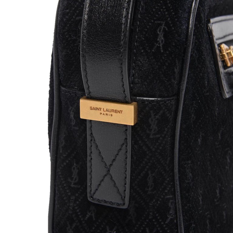 Saint Laurent YSL King Palm Suede Monogram Black Crossbody Bag 585541 – ZAK  BAGS ©️