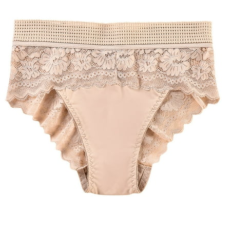 Bigersell Shapewear Underwear Clearance Women s Panties Briefs Panty Style P-35 Polyester Cheeky Panties G String Thongs Ladies Briefs High Waist Women s Panties Beige M