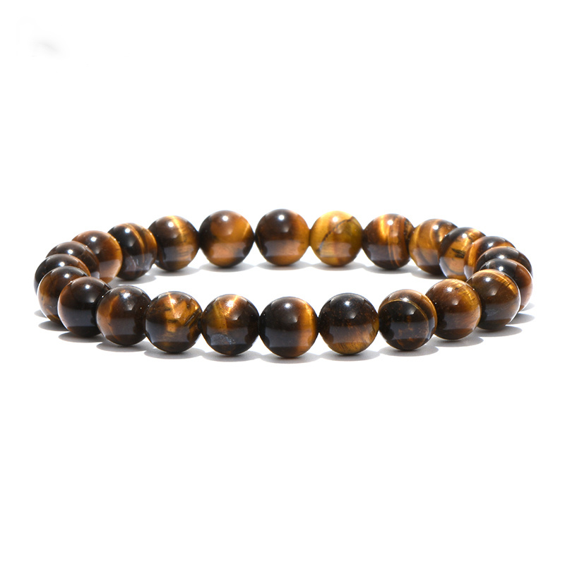 100% Real Natural Attractive Tiger Eyes Stretch Stone Bracelet,8mm Beads