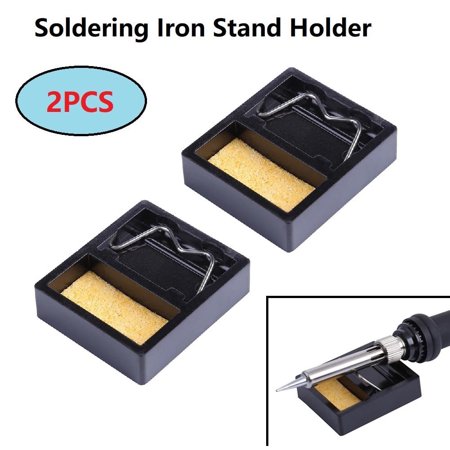 

GLFILL 2Pcs Mini Soldering Iron Stand Holder Welding Solder Stand With Clean Sponge