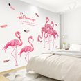 thumbnail image 5 of Un conjunto de calcomanías de pared de flamencos pegatinas de pared decoración de pared para sala de estar dormitorio cocina oficina TUNC Sencillez, 5 of 5