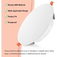 thumbnail image 3 of 9-Inch Spring Mount Ceiling Cover Plates, Recessed Light Trim Wall, Downlight Hole Cap Decorative Panel with Buckle Fit 6.9-9inch Round Hole Ceiling Openings, White 2 Pack, 3 of 6
