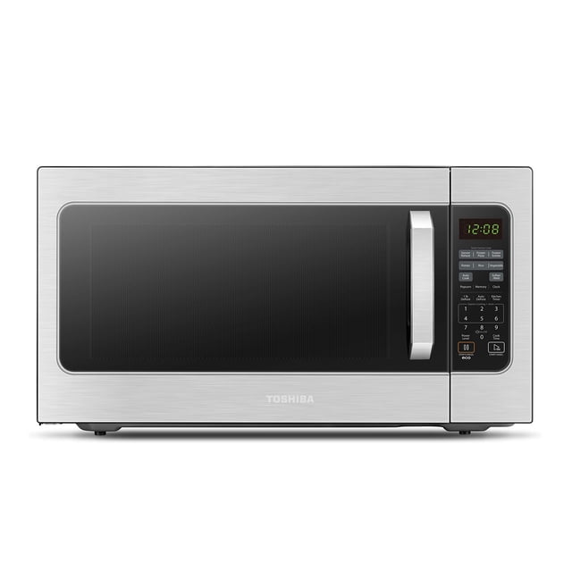 Toshiba ML-EM62P(SS) Microondas de encimera grande con sensor inteligente, 6 menús, descongelación automática, modo ECO, opción de silencio y placa giratoria de memoria de posición de 16,5 pulgadas,