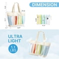 thumbnail image 3 of Bolsa de playa G4Free impermeable con rayas arcoíris 55x17x37 cm, 3 of 7