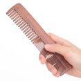thumbnail image 3 of Peine para el cabello con dientes anchos y finos de sándalo, peine para el cuidado del peinado, peine largo con dientes anchos y finos, 3 of 8