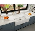 thumbnail image 2 of [US IN STOCK] Fireclay Farmhouse Kitchen Sink 33 inch Apron Sink Single Bowl Farm Sink with Bottom Grid in & Drain , White Color, 2 of 4