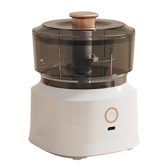 Food Chopper Processor with Meat Grinder & Veggie Chopper, Mini Food Processor with Powerful Copper Motor, Garlic Chopper Meat Grinder for Home Kitchen, White