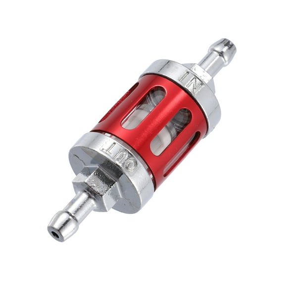 Unique Bargains Red Universal 8mm Fuel Filters Engine Inline Gas Fuel Line Filter Replacement for Motorbike Dirt Bike