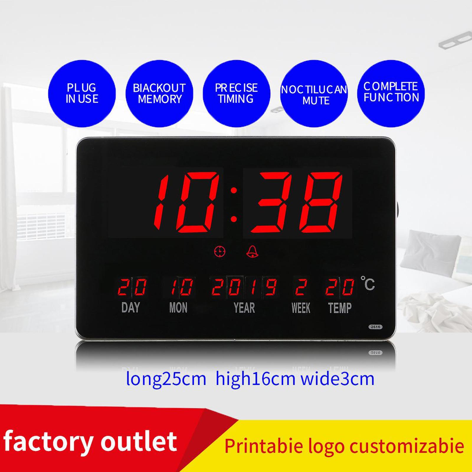 Axioma Homyl Desk Digital Alarm Clock Display Calender Temperature Bedroom Bedside