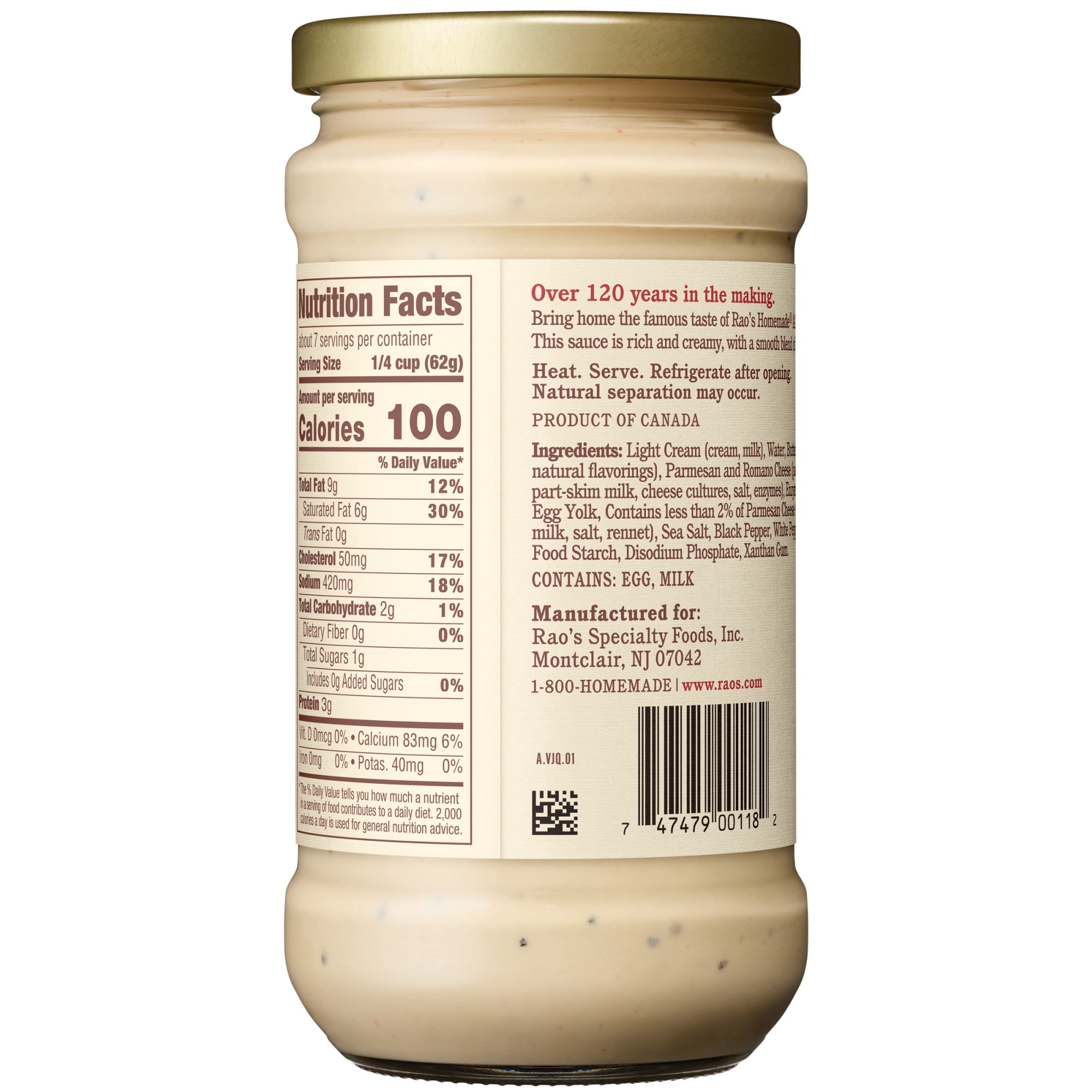 Rao's Homemade Alfredo Sauce, 15 oz