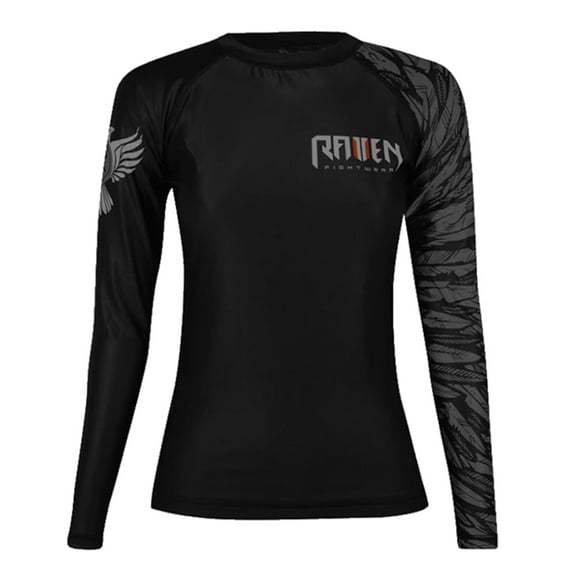 Raven Fightwear Women's Aerial Assault IBJJF Approved Rash Guard Black