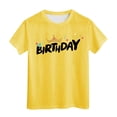 thumbnail image 1 of Crop Tops pour Enfants 9-10 Filles Manches Longues pour Anniversaire d'Enfants T-Shirt à Manches Courtes Col Rond Été Coupe Décontractée Basique, 1 of 4