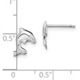 thumbnail image 2 of Primal Silver Sterling Silver Rhodium-plated Dolphin Stud Earrings, 2 of 4