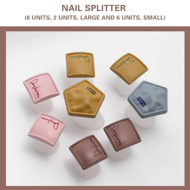 Separador de dedos de silicona con flores para manicura y pedicura.