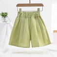 thumbnail image 6 of Fozruso Girls Summer Solid Skirted Shorts For Girls Lightweight Loose Fit Casual Bottoms For Everyday Play And Comfort Girls Casual Shorts(Green), 6 of 7
