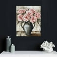 thumbnail image 4 of Nawypu  Floral Bouquet Canvas Wall Art Pink Rose Flower in Vintage Vase Pictures Painting Prints Still Life Artwork for Home Kitchen Bathroom Bedroom Decoration, 4 of 4